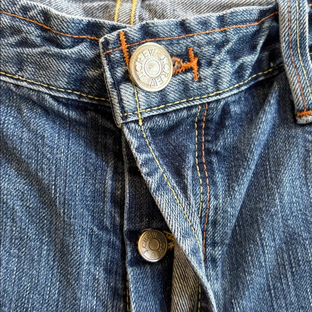 J. Crew Vintage 2006 Slouch Faded Indigo Wash‎ Buttonfly Blue Jeans Size 34